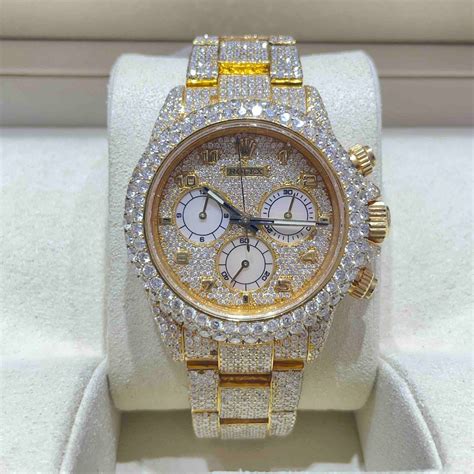 does a fake rolex have real diamonds|rolex daytona iced out.